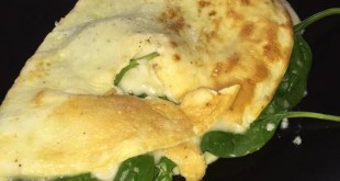 Spinatomelet med ost og kostfibre