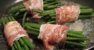 Ovnbagte bønner i bacon