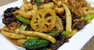 Spicy svampe i wok